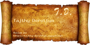 Tajthy Dorottya névjegykártya